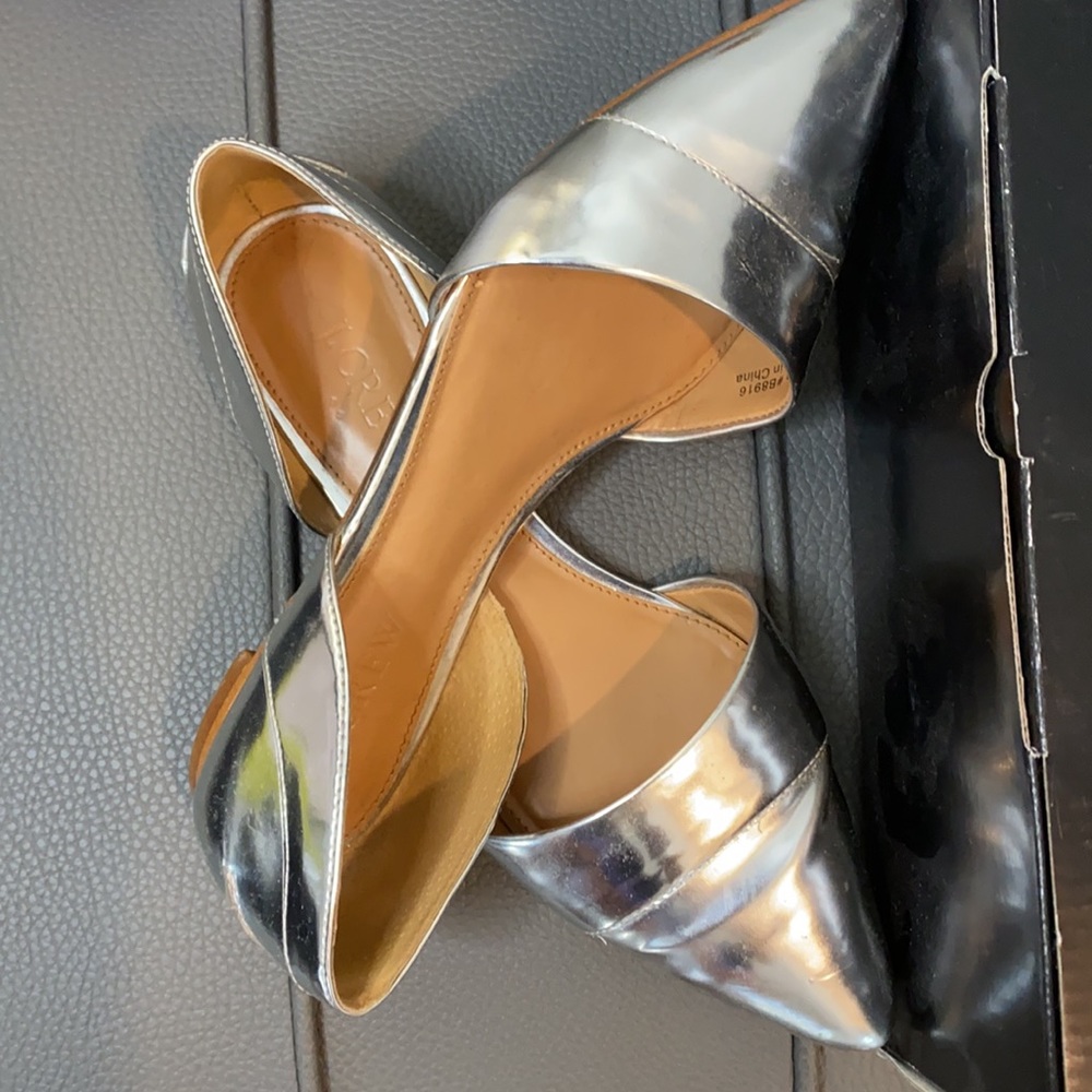 COPY - Metallic silver d’orsay flats J Crew - Picture 2 of 2